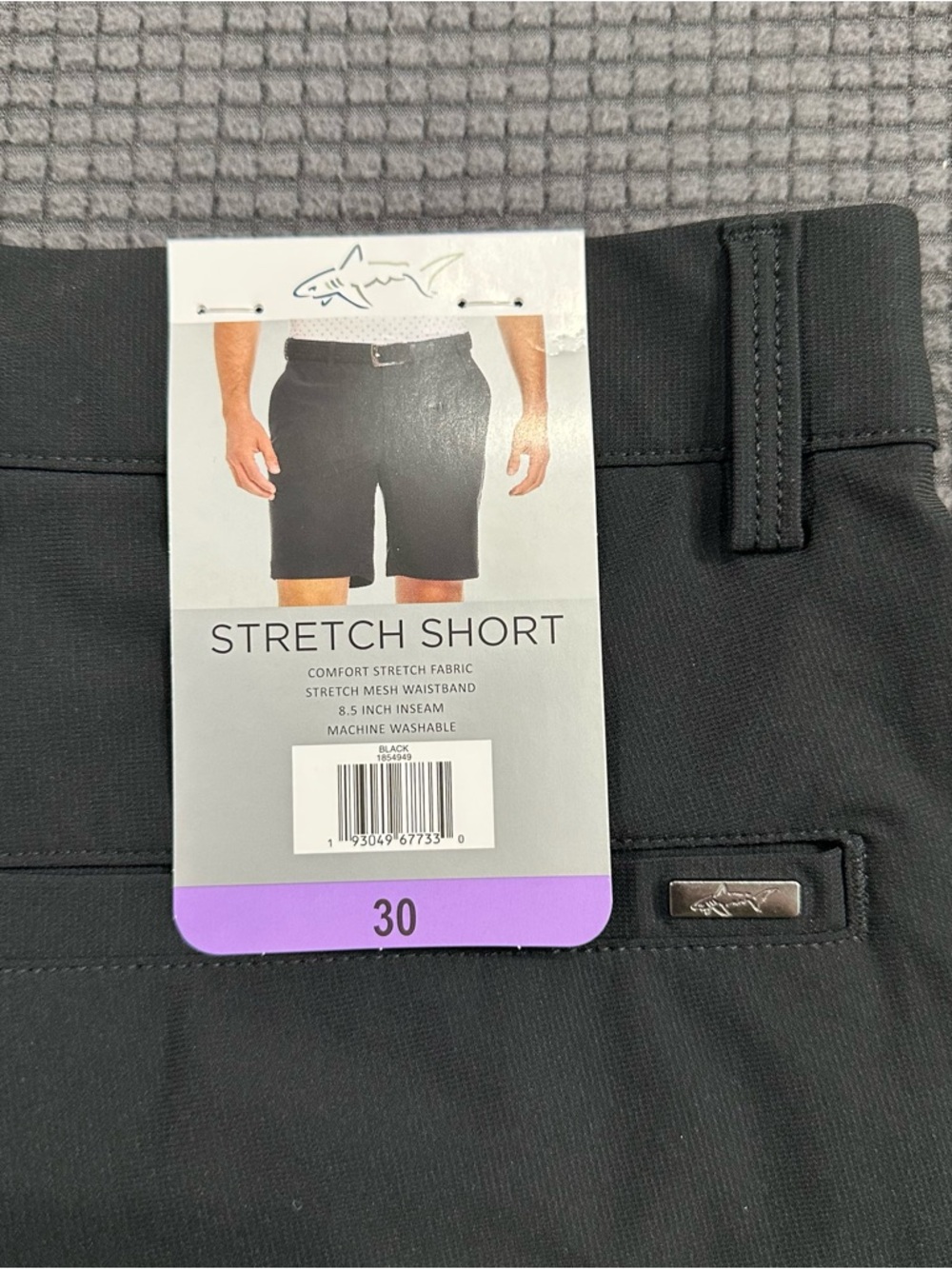 Greg Norman Stretch Golf Shorts Black Size 30 NWT Performance Comfort 8.5 Inseam - Picture 6 of 7